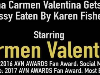 Latina carmen valentina được cô ấy âm hộ ăn qua karen fisher