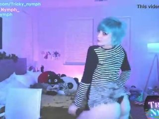 Emo Tricky Nymph teases you on cam