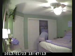 Hidden cam in bed room of my mum caught gorgeous masturbation