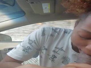 Public Blowjob in Car from Black Amateur Step Mom: adult film 4e