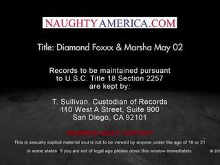 Marsha May & MILF Diamond Foxxx fuck & suck in a threesome Naughty America