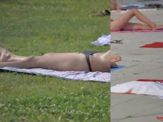 Skrite kamera goli plaža dekleta zgoraj brez milfs seksapilna riti bikini