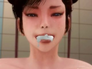 Chun li 3d overlegen knulling (street fighter)